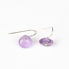 Boucles d'Oreilles Discr&egrave;te Am&eacute;thyste